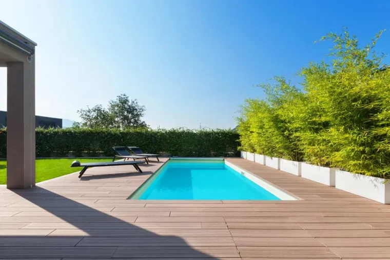 Terrasse bois piscine, Montpellier, WM Structure