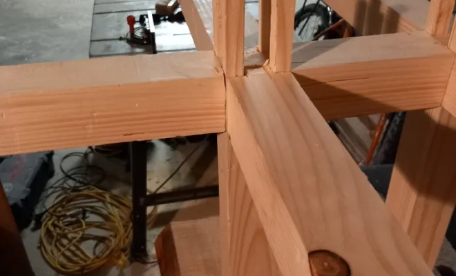 Vue de prêt d'un assemblage 
